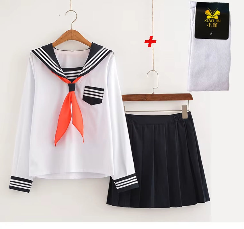 Disfraz De Anime Japonés Jigoku Shojo, Disfraz De Chica Del Infierno, Enma Ai, JK, Uniforme Escolar, Traje De Marinero Con Calcetines