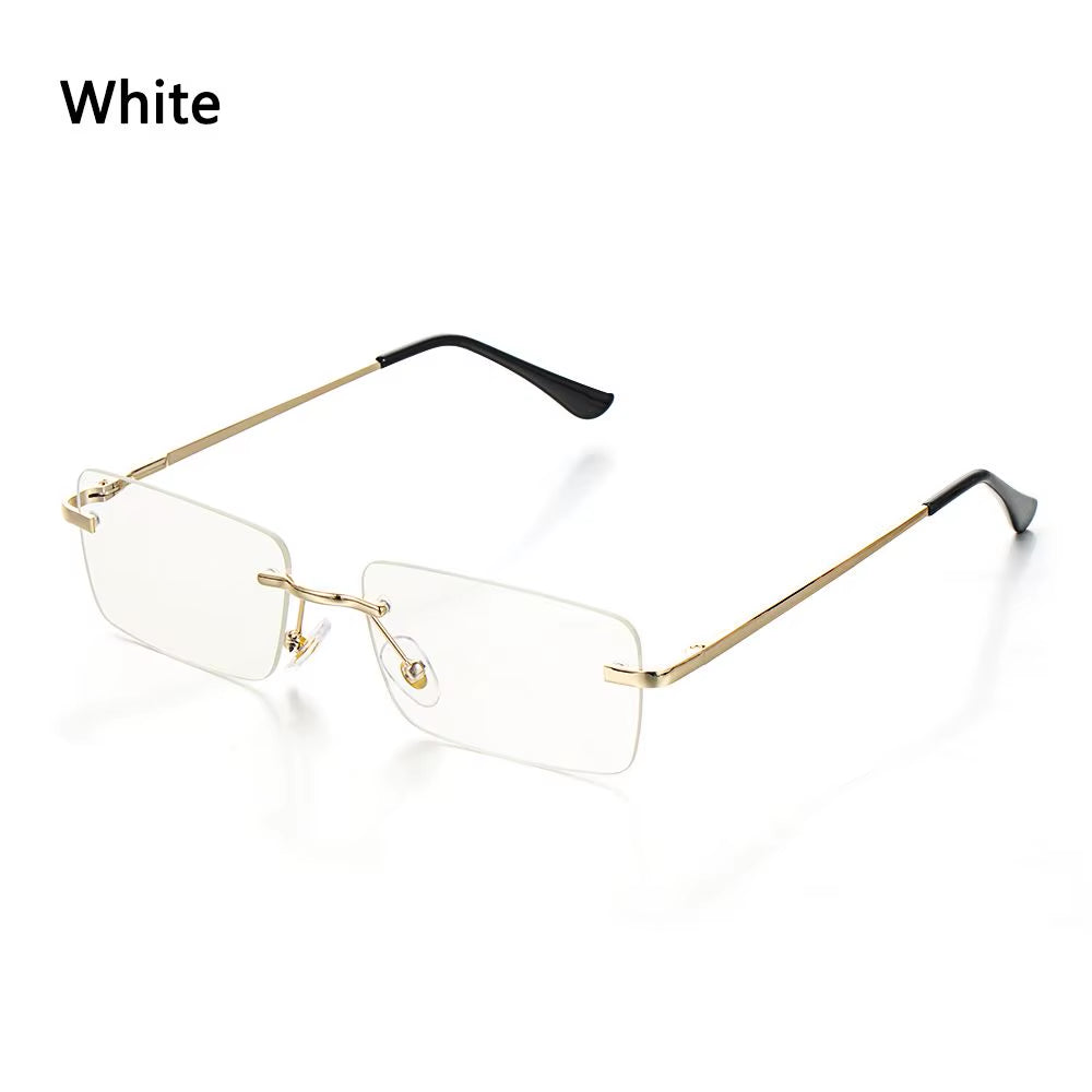 1Pc Women Vintage Sunglasses Luxury Design Rectangle Rimless Sun Glasses Retro UV400 Gradient Glasses Fashion Unisex Eyeglasses