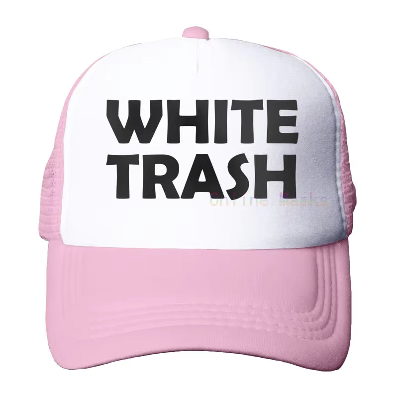 White Trash - Redneck Funny Ghetto USA - Adult Trucker Cap Hat