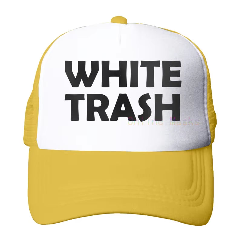 White Trash - Redneck Funny Ghetto USA - Adult Trucker Cap Hat