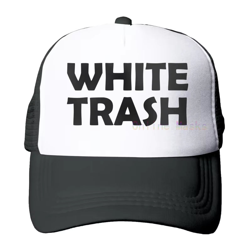 White Trash - Redneck Funny Ghetto USA - Adult Trucker Cap Hat