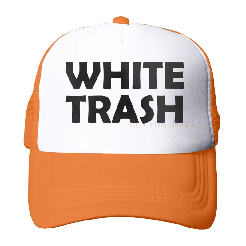 White Trash - Redneck Funny Ghetto USA - Adult Trucker Cap Hat