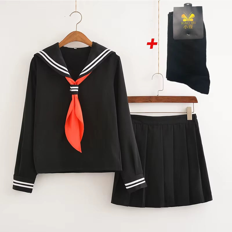 Disfraz De Anime Japonés Jigoku Shojo, Disfraz De Chica Del Infierno, Enma Ai, JK, Uniforme Escolar, Traje De Marinero Con Calcetines