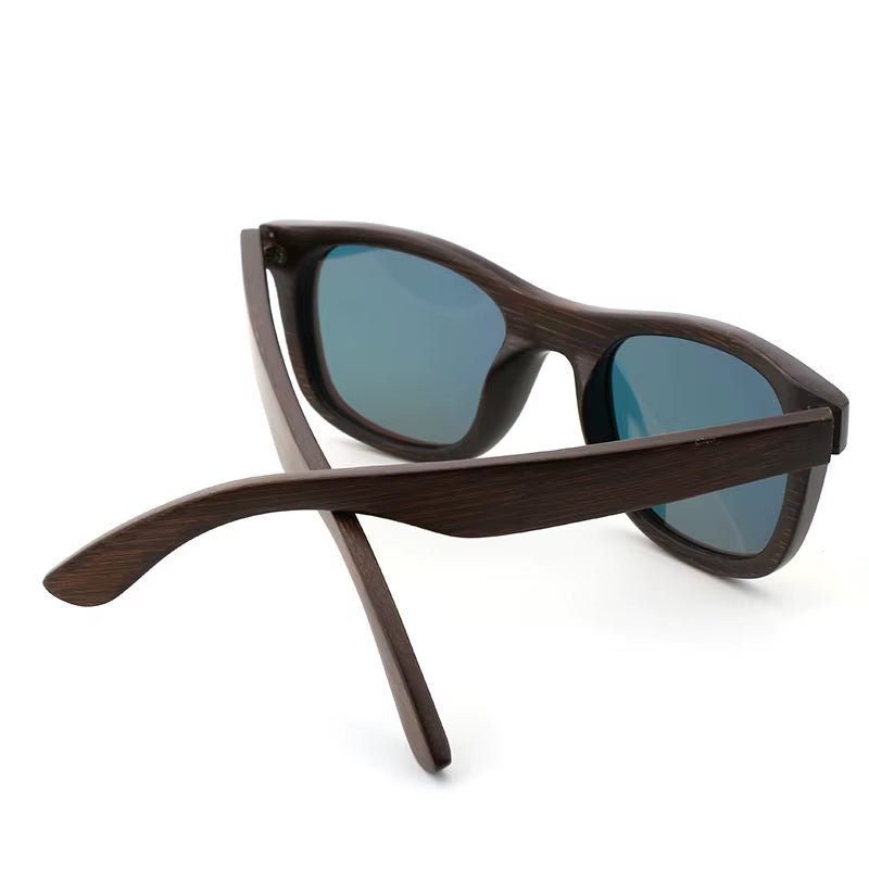 Best Handmade Luxury Sunglasses Men Polarized Zebra Vintage Bamboo Wood Women Sunglasses High Quality with Glasses Case Box
