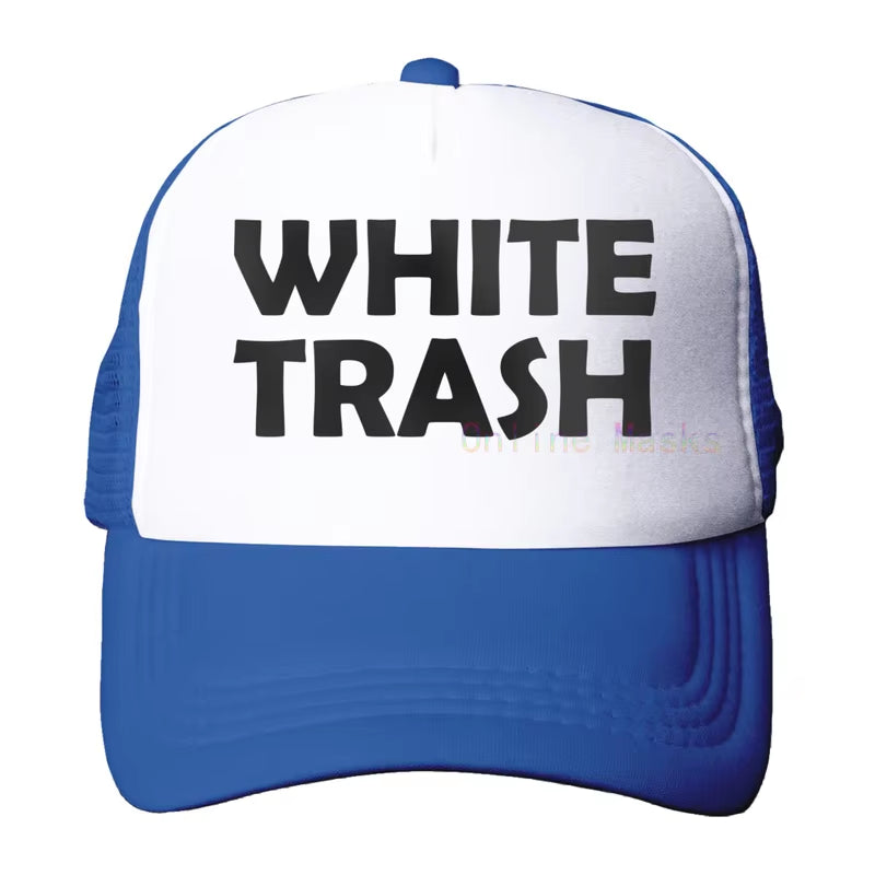 White Trash - Redneck Funny Ghetto USA - Adult Trucker Cap Hat