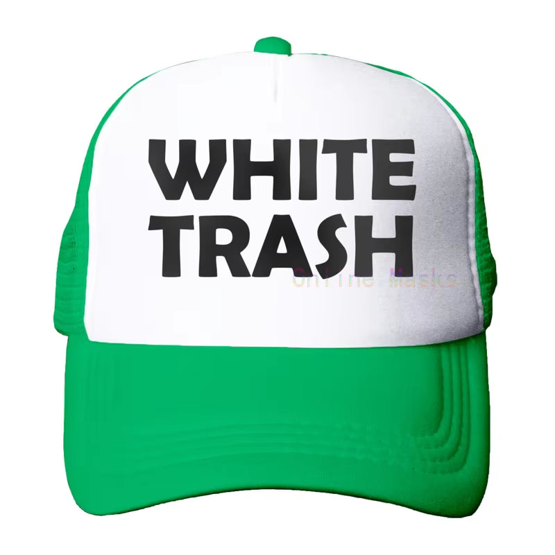 White Trash - Redneck Funny Ghetto USA - Adult Trucker Cap Hat
