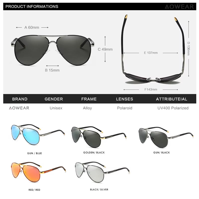 Brand Designer Polarized Sunglasses Men Aviation Coating Mirror Sun Glasses for Man Women Oculos Gafas Lentes De Sol