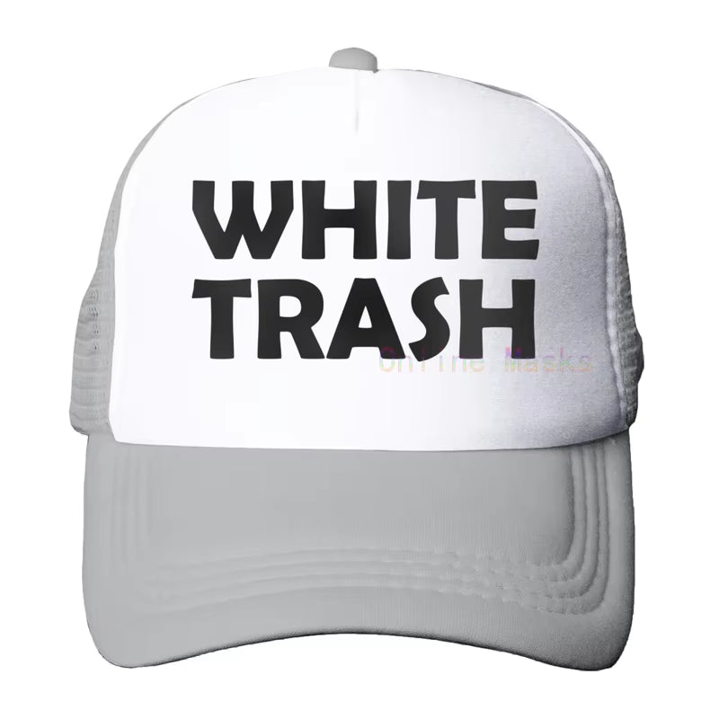 White Trash - Redneck Funny Ghetto USA - Adult Trucker Cap Hat