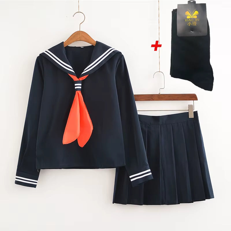 Disfraz De Anime Japonés Jigoku Shojo, Disfraz De Chica Del Infierno, Enma Ai, JK, Uniforme Escolar, Traje De Marinero Con Calcetines