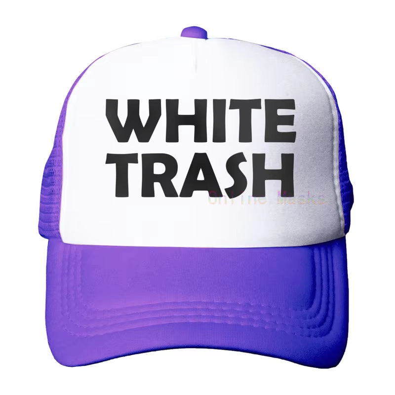 White Trash - Redneck Funny Ghetto USA - Adult Trucker Cap Hat
