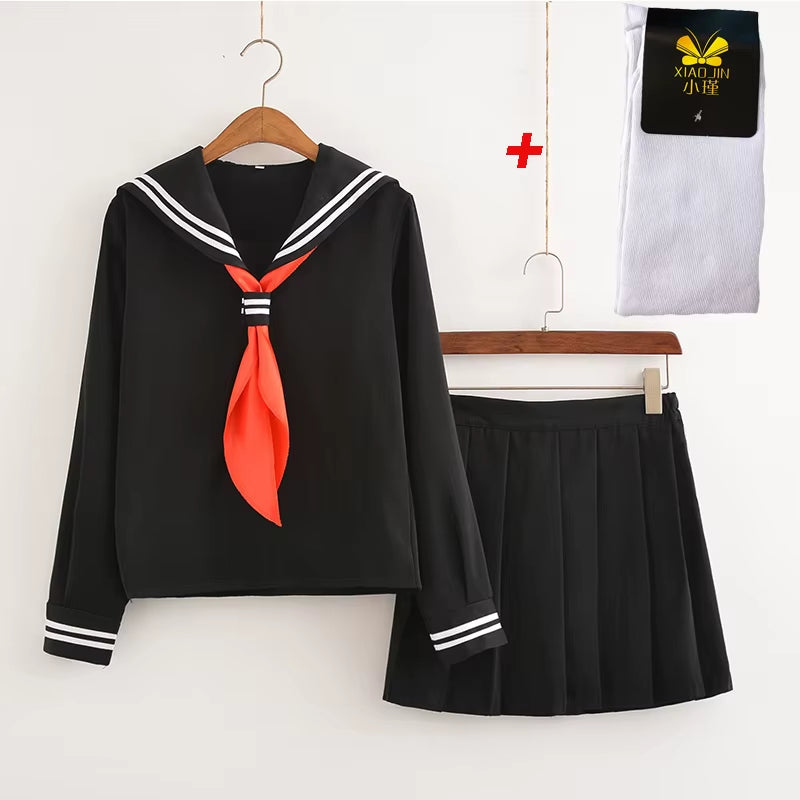 Disfraz De Anime Japonés Jigoku Shojo, Disfraz De Chica Del Infierno, Enma Ai, JK, Uniforme Escolar, Traje De Marinero Con Calcetines